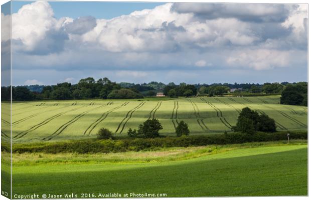 Cloudscape over the Cheshire fields Canvas Print by Jason Wells