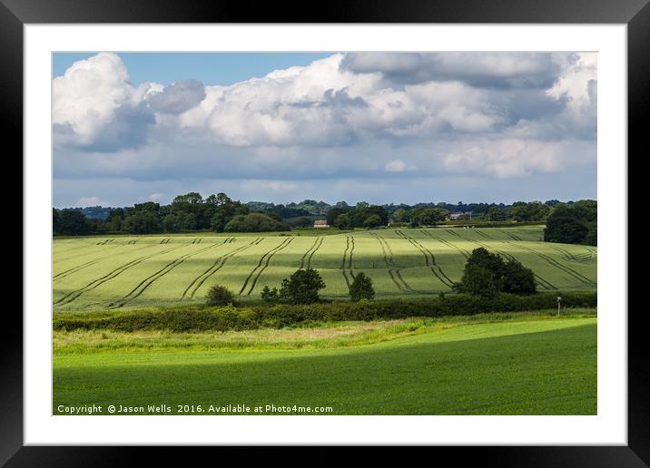Cloudscape over the Cheshire fields Framed Mounted Print by Jason Wells