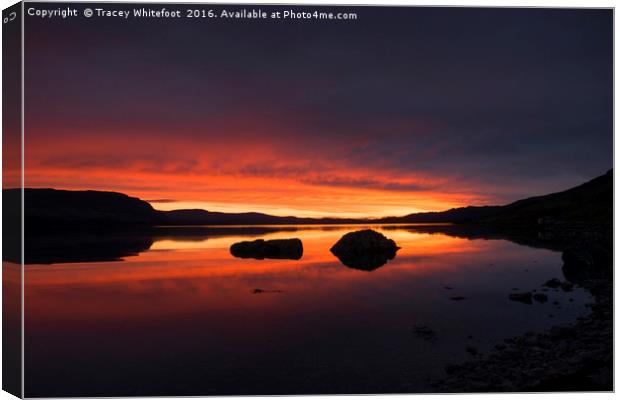 Sunset over Loch Torridon Canvas Print by Tracey Whitefoot