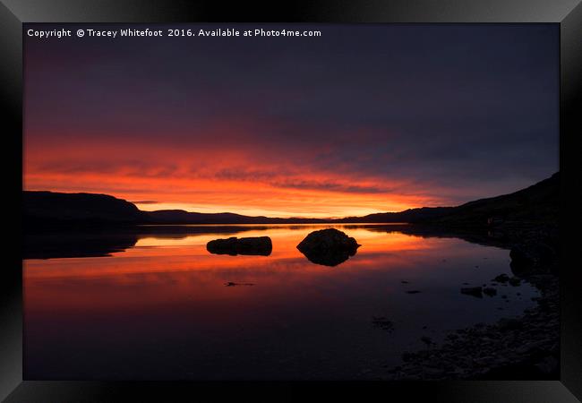 Sunset over Loch Torridon Framed Print by Tracey Whitefoot