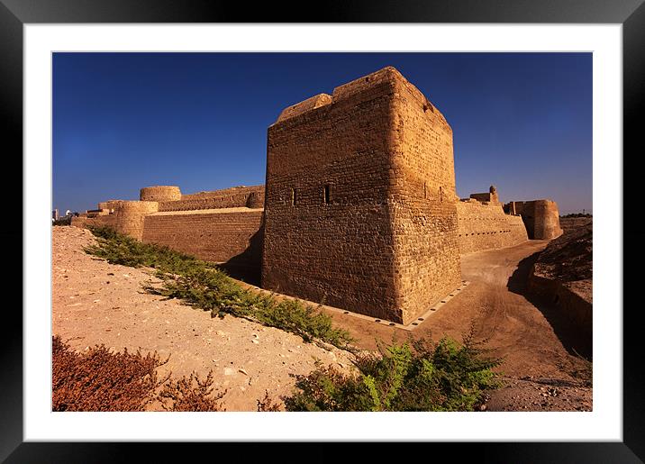 Bahrain Fort Framed Mounted Print by Simon Curtis