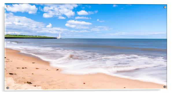 Waters of Whitley Bay............... Acrylic by Naylor's Photography