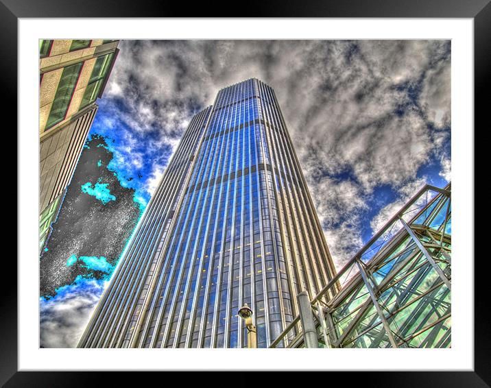 Natwest Tower HDR Framed Mounted Print by David French