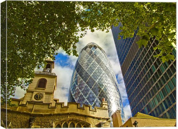 The Gherkin Canvas Print by David French