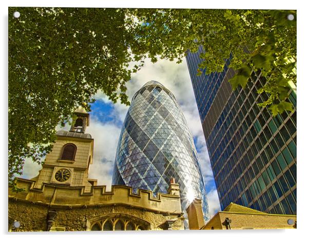 The Gherkin Acrylic by David French