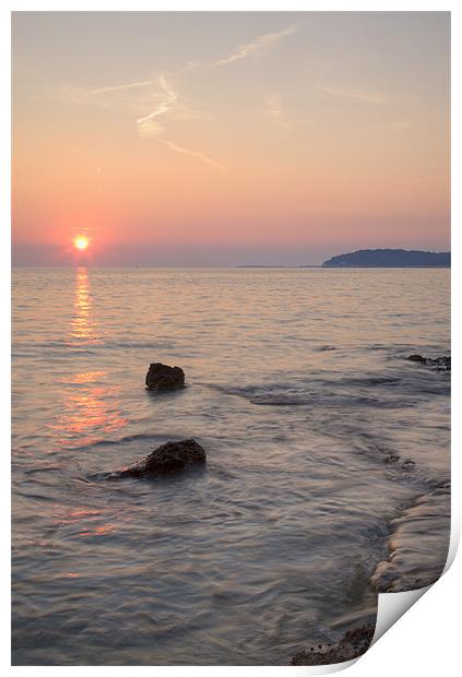 Verudela Beach, Pula, Croatia Print by Ian Middleton