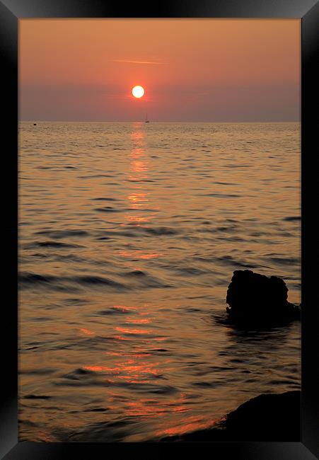 Croatian Sunsets Framed Print by Ian Middleton