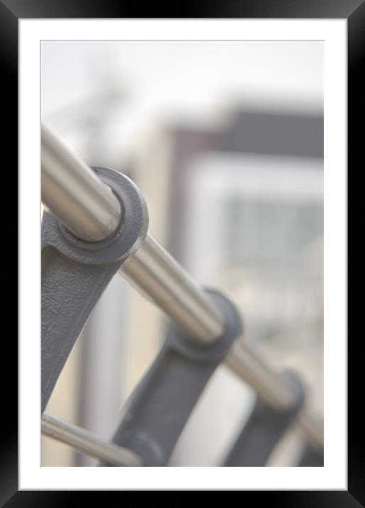 Waterfront Railing Framed Mounted Print by Iain McGillivray