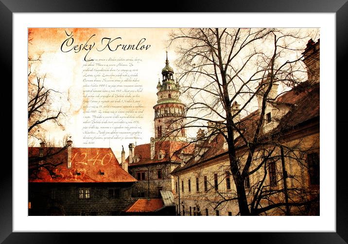 Cesky Krumlov, South Bohemia, Czech Republic. Framed Mounted Print by Sergey Fedoskin