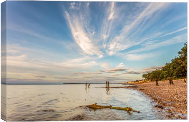 Western Beach Ryde Canvas Print by Wight Landscapes