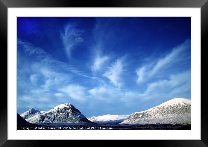 The Buachaille Etive Mor in Glencoe Framed Mounted Print by Adrian Snowball