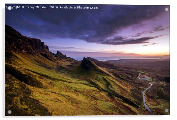 Sunrise at the Quiraing  Acrylic by Tracey Whitefoot