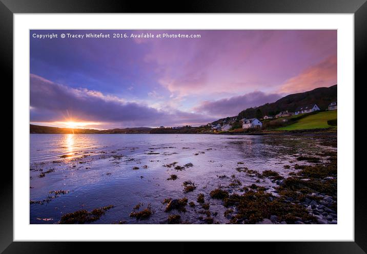 Portree Awakes  Framed Mounted Print by Tracey Whitefoot