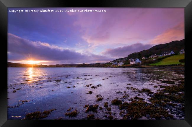 Portree Awakes  Framed Print by Tracey Whitefoot