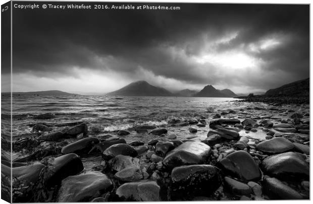 Dramatic Elgol Canvas Print by Tracey Whitefoot