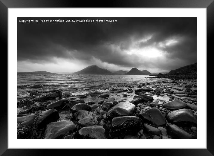 Dramatic Elgol Framed Mounted Print by Tracey Whitefoot