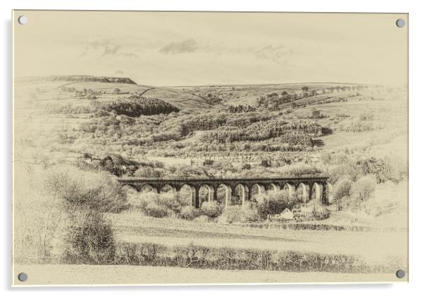 Hengoed Viaduct 2 Antique Acrylic by Steve Purnell