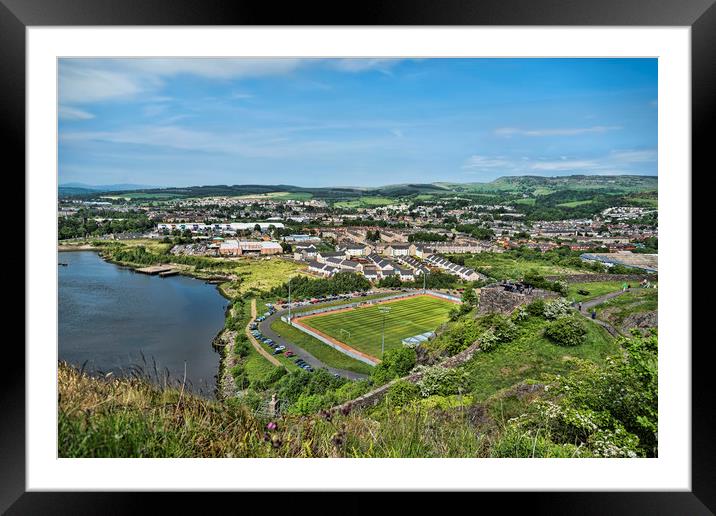 Dumbarton Football Ground Framed Mounted Print by Valerie Paterson