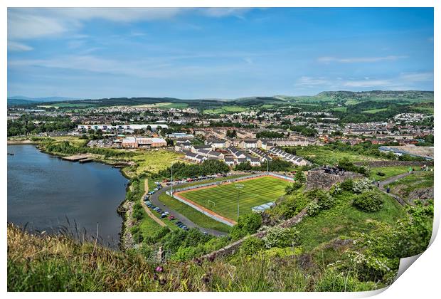 Dumbarton Football Ground Print by Valerie Paterson