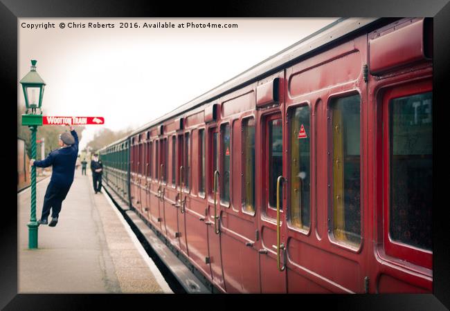 Train to Wooton during the wartime Framed Print by Chris Roberts