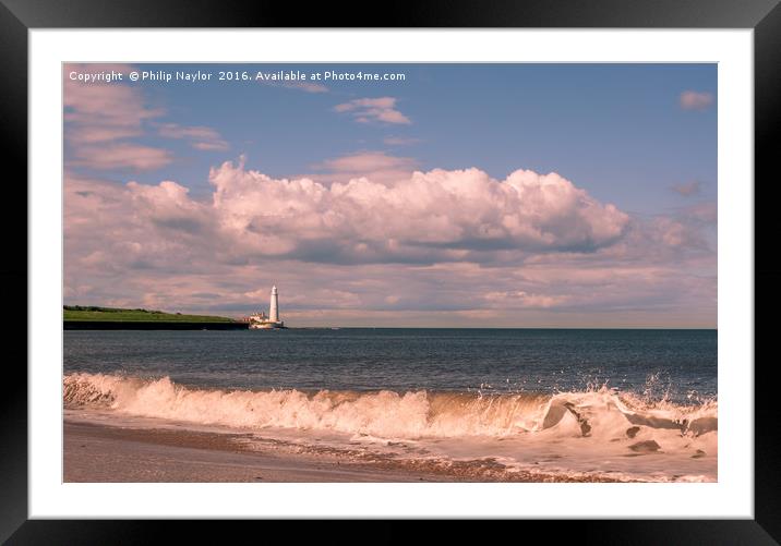 Lighthouse and Waves.............. Framed Mounted Print by Naylor's Photography