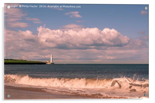 Lighthouse and Waves.............. Acrylic by Naylor's Photography