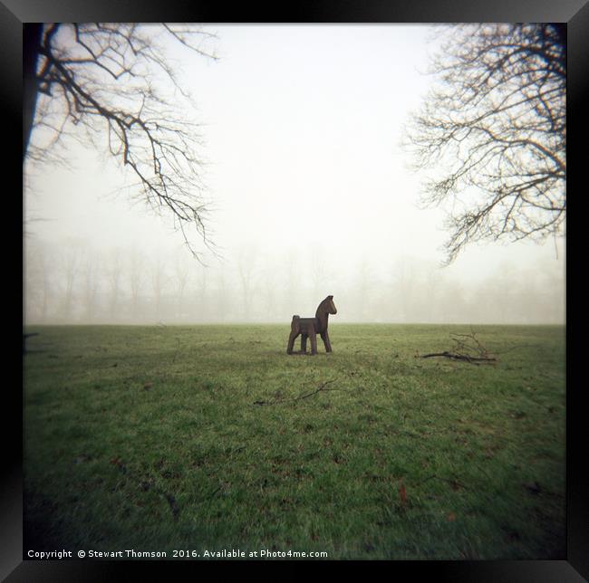 Fog Horse Framed Print by Stewart Thomson