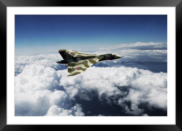Vulcan Overhead Framed Mounted Print by J Biggadike