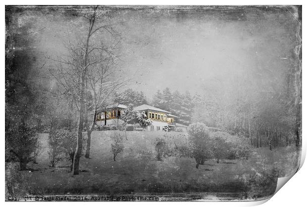 Villa on a Winterberg  Print by Tanja Riedel