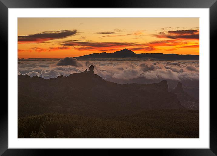Pico de las Nieves Framed Mounted Print by Sandra Kepkowska