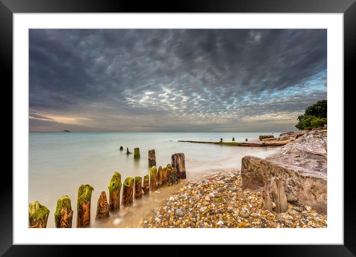 Bembridge Beach Slipway Framed Mounted Print by Wight Landscapes