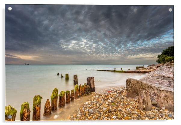 Bembridge Beach Slipway Acrylic by Wight Landscapes