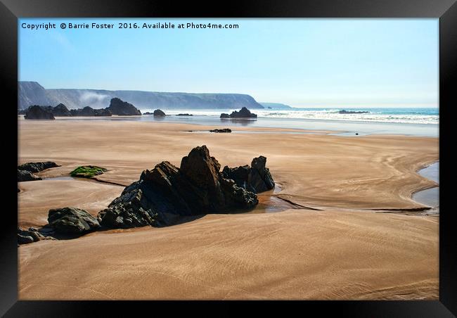 Marloes Sands Detail #1 Framed Print by Barrie Foster