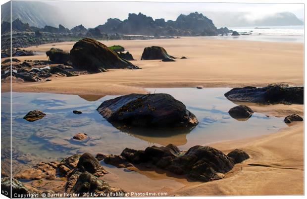 Marloes Sands Detail #2 Canvas Print by Barrie Foster