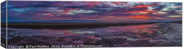 A sunless sunset panorama Canvas Print by Paul Madden
