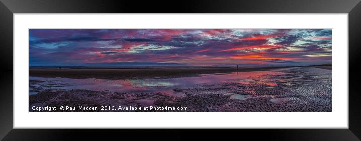 A sunless sunset panorama Framed Mounted Print by Paul Madden