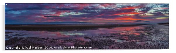 A sunless sunset panorama Acrylic by Paul Madden
