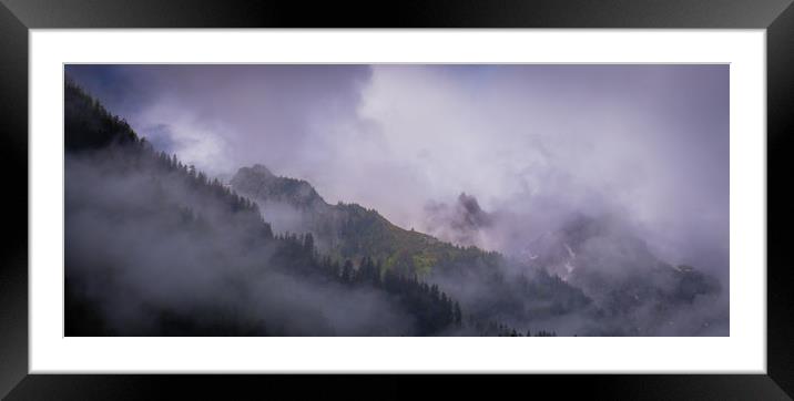 Mist on the mountains Framed Mounted Print by Louise Wilden
