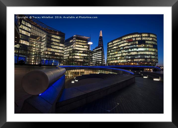 Riverside Blue Hour  Framed Mounted Print by Tracey Whitefoot