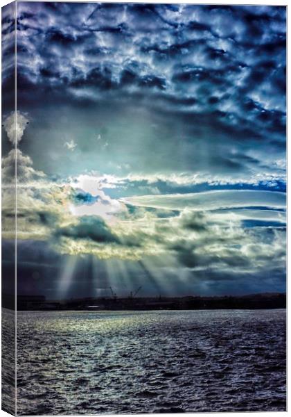 Merseyside Sky Canvas Print by Roy Barry