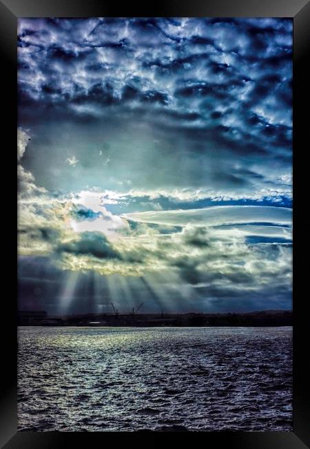 Merseyside Sky Framed Print by Roy Barry