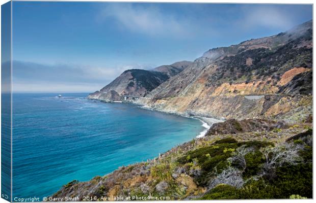 The Pacific Coast Highway, California. Canvas Print by Garry Smith