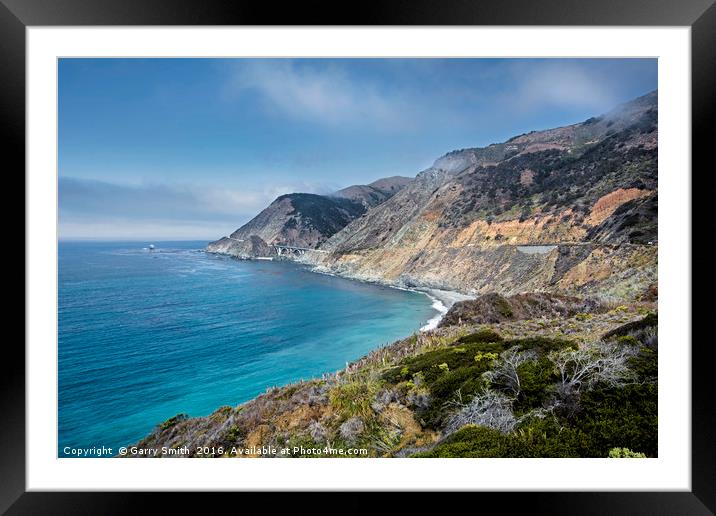 The Pacific Coast Highway, California. Framed Mounted Print by Garry Smith