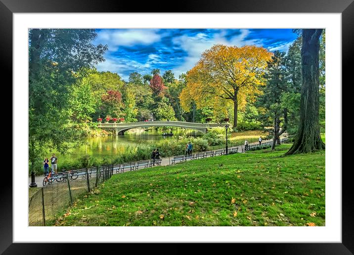 Central Park NYC Framed Mounted Print by Valerie Paterson