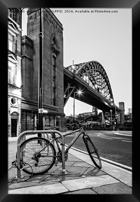 Tyne Bridge and Bicycle Framed Print by David Lewins (LRPS)