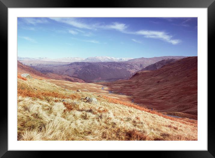 Autumnal colour on the Honister Pass. Cumbria, UK. Framed Mounted Print by Liam Grant
