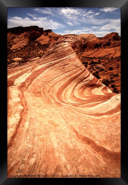 Fire Wave, Valley of Fire State Park, Nevada Framed Print by Martin Williams