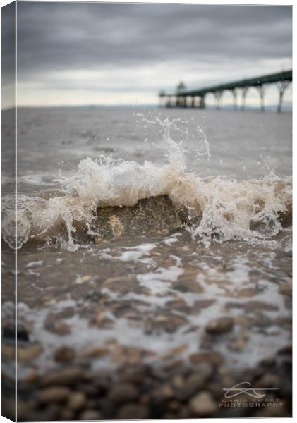 Clevedon Pier Dynamic Canvas Print by Chris Sweet