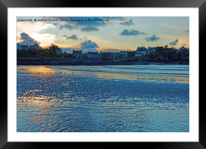 CEMAES SUNSET Framed Mounted Print by andrew saxton