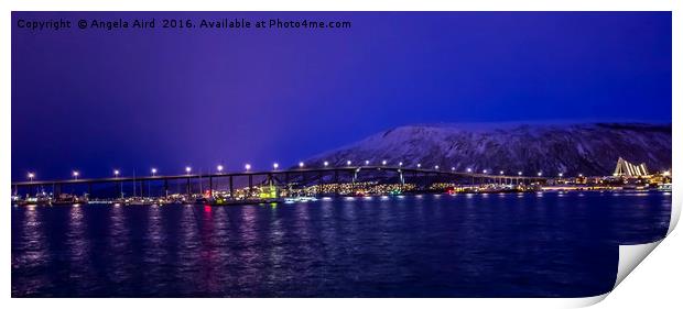 Tromso at Night. Print by Angela Aird